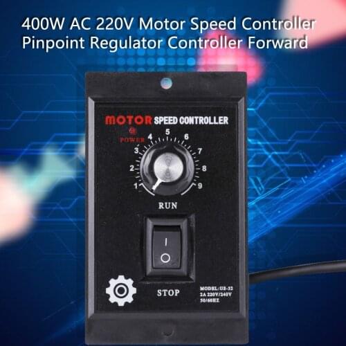400W AC 220V Motor Speed Controller Pinpoint Regulator Controller Forward and Backward Motor 0-1450rpm Speed Controller
