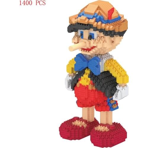 Hot classic creators Pinocchio adventure figures US cartoon Anime mini micro diamond blocks model bricks toys for Christmas gift