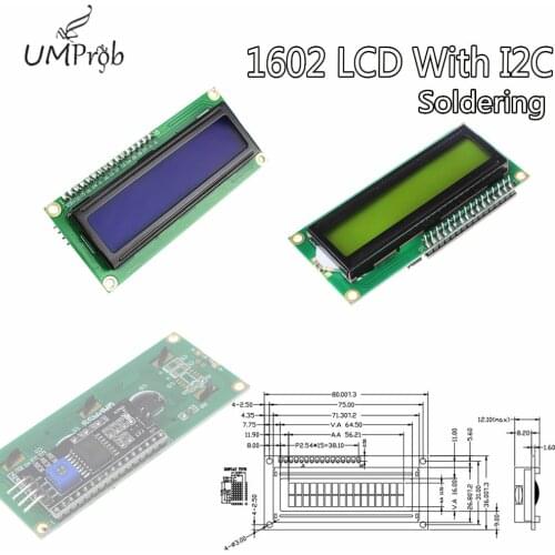 LCD Module Blue / Yellow Green Screen IIC/I2C 1602 for arduino 1602 LCD UNO r3 mega2560