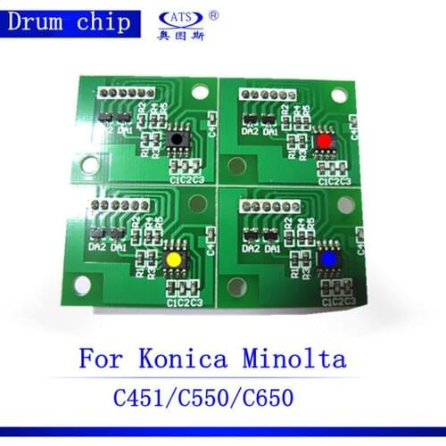 New Copier Spare Parts High Quality 2pcs Copier Drum Chip Photocopy Machine Drum Chip for Konica Minolta Bizhub C451 550 650