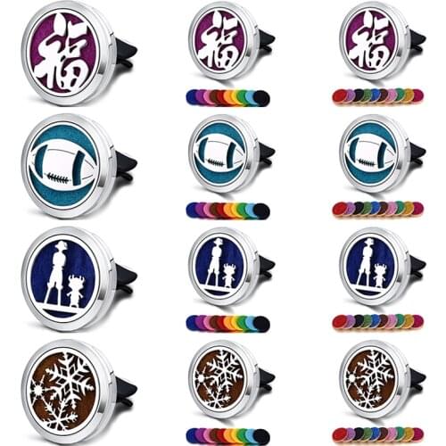 Rugby Air Freshener Essential Diffuser Magnetic Locket Stainless Steel Perfume Aromatherapy Pendant Dropshipping