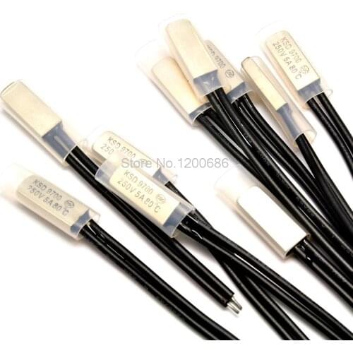 Temperature control switch KSD9700 80 degrees normally closed thermal protector / temperature controller 5A / 250V