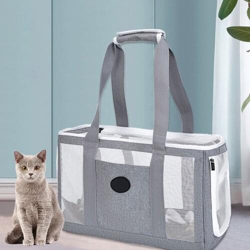Pet Bag Portable Dog Cat Carrier Bag Kitten Puppy Travel Bags Breathable Mesh Pet Outgoing Handbag For Small Medium Cats Dogs