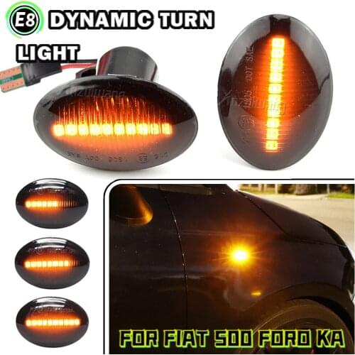 For Alfa 4C/Fiat 500 For Lancia Lybra Ypsilon For Maserati GranCabrio Dynamic LED Side Marker Lights Flowing Turn Signal