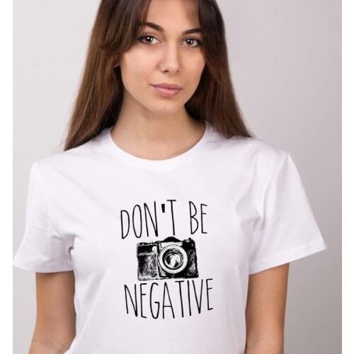 Summer Fashion Women Casual Cute Short Sleeves Photographer Camera Letter Print T-shirt Graphic Tumblr Tee Tops Clothes