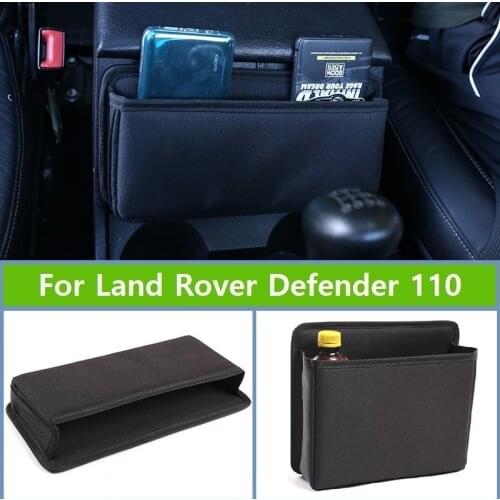 Black Cotton For Land Rover Defender 110 130 2009-2018 For Defender 90 Car Armrest Box Storage Armrest Compartment Storage Bags