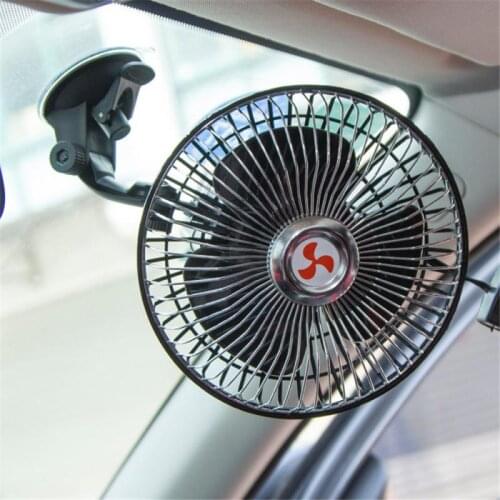 2 Style USB Car Fan Suction Cup Car Seat Back Single Head Car Fan 12V24V Universal Large Wind Three Speed Control USB Car Fan