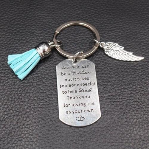 1pc Any Man Can Be A Father But It Takes Someone Special To Be A Step Dad Key Chain-Tassel Key Chain,Blended Family Wedding Gift