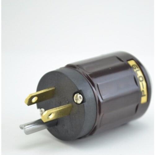 10PCS Hi-End 24k Gold-Plated Pure Copper P-079 US power Connector