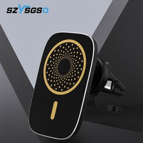 15W Qi Magnetic Wireless Car Charger Mount for Magnet iPhone 12 Pro Max Mini 12Pro Wireless Charging Car Phone Holder Support