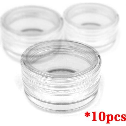 2/3/5ML Clear Cream Jar Mini Cosmetic Bottles Containers Pot For Nail Arts Small Clear Can Tin For Balm 10PCS Jars for slimes