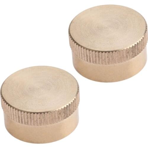 2Pcs Solid Brass Outdoor Camping RV Barbecue BBQ 1LB Throwaway Disposable Propane Gas Tank Bottles Cylinders Screw Protect Caps