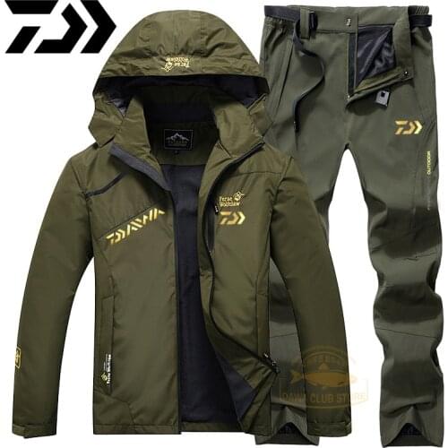 2021 DIAWA Fishing Suit Men Outdoor Spring Autumn Thin Fishing Clothing Hooded Sports Hiking Windproof Fishing Jacket