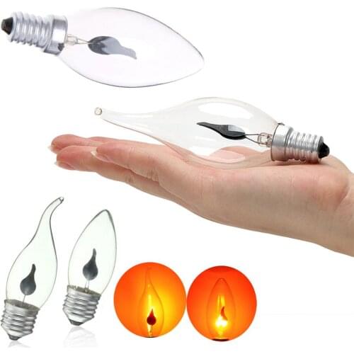 3W Flame Fire Lighting E27 E14 FLICKER Fire Flame Candle Light Bulb Atmosphere Xmas Decor Candle Tip Lamps LED Edison Bulbs