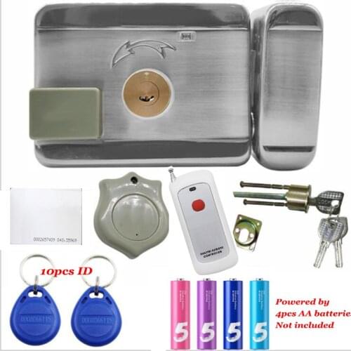 AA Battery Driven Invisible Lock ELectric RFID Lock 125Khz Key Entry Door Lock Gate Access Control System Auto Lock