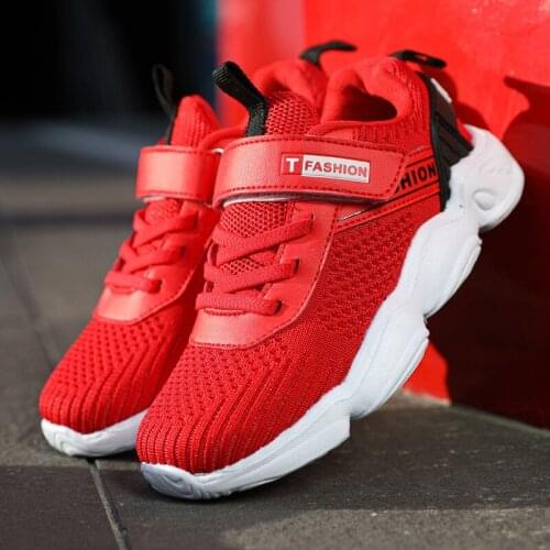 Girls boys children shoes Fashion trends All match sports Casual shoes Knitted mesh Breathable soft Light kids Coconut shoes