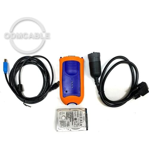 For EDL V2 V3 engine electronic diagnosis scanenr tool 5.2 AG HDD Agriculture Software with 9 pin adapter cable