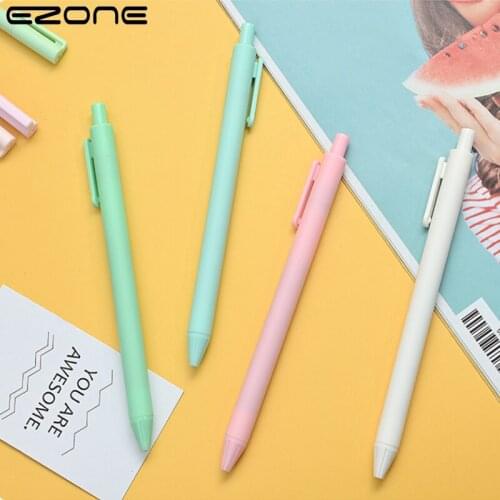 EZONE Macaron Candy Color Gel Pen Student Simplicity Test Pen Office Signature Pen Black Neutral Pen School Office Supplies