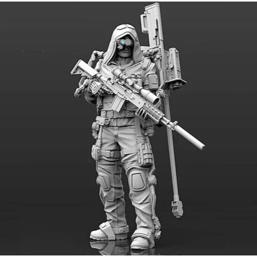 1/24 Scale Unpainted Resin Figure Mechanical soldier Bain collection figure