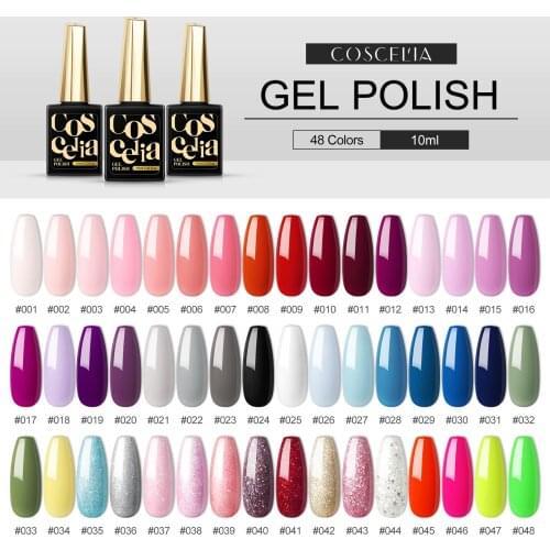 Gel Polish COSCELIA 48 Colors 10ML Gel varnishes Hybrid Nail Supplies For Building Nails Art For Professionals Manicure Beauty