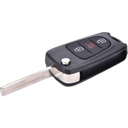 Hot sale 3Buttons Remote Folding Flip Key Case Fob Shell For KIA Soul Rondo Sportage