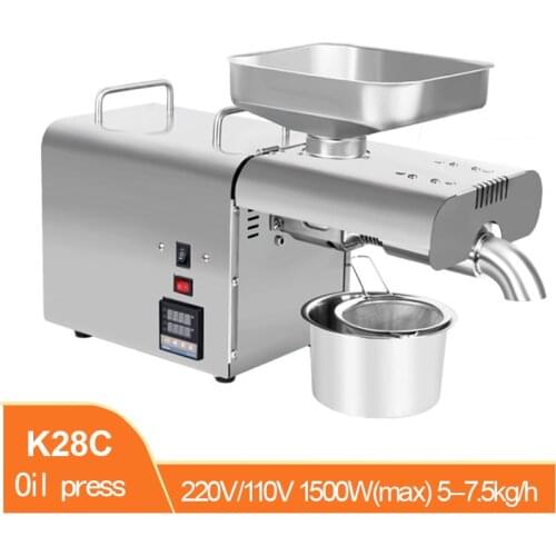 K28C Intelligent Household Oil Press Linseed Oil Press Peanut Oil Press Cold Press Oil Press 1500W (max)