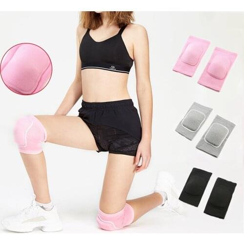 1Pair Girls Knee Pad Dance Knee Protector Volleyball Badminton Yoga Crossift Knee Brace Support Elbow Workout Training