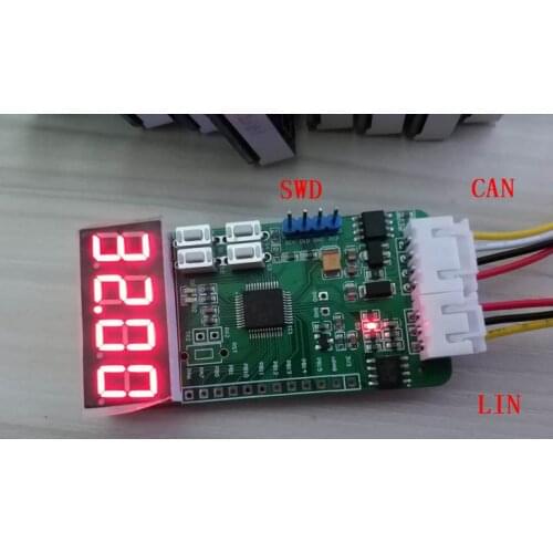 Single Line Can High Speed Can Lin Development Board Stm32f072 Tja1028 Au5790 4 Digital Tube