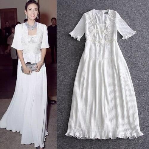 Zanzea Dress Women Limited Rushed Summer Dress Vestidos Mujer Ukraine De Fiesta Noche Noble Beaded Applique Fashion Maxi Woman