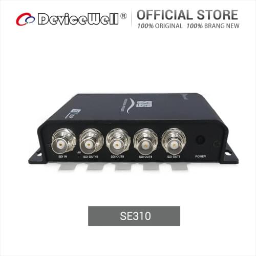 DeviceWell SE310 3G HD SD 1 to 10 SDI Video Signal Debounce Application Splitter Frequency Converter Distributor