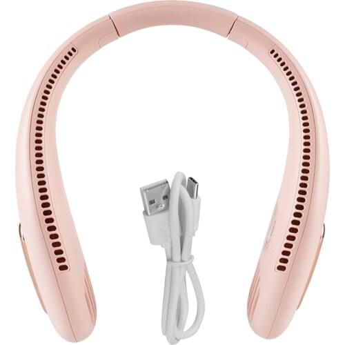 Neck Fan Wingless Rechargeable Hanging Cooling Fan Adjustable Portable Air Cooler for Sports 2021 new dropshipping