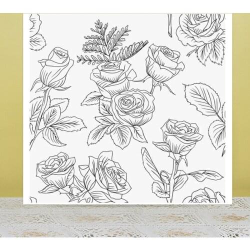 ZhuoAng Rose silicone stamp / stamp DIY scrapbook / album decoration transparent seal / seamless seal