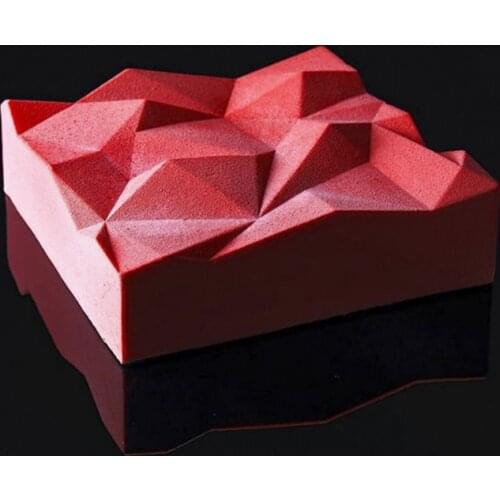 Diamond Square Silicone Cake Mold for Kitchen Chocolate Mousse Dessert Jelly Pudding Pastry Chiffon Bakeware Pan Decorating Tool