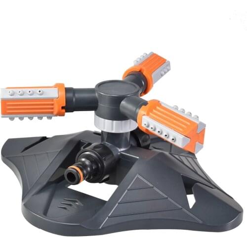 Garden Sprinklers Automatic Watering Grass 360 Degree Rotating Lawn Water Sprinkler Adjustable 3 Arms Nozzles Irrigation Tool