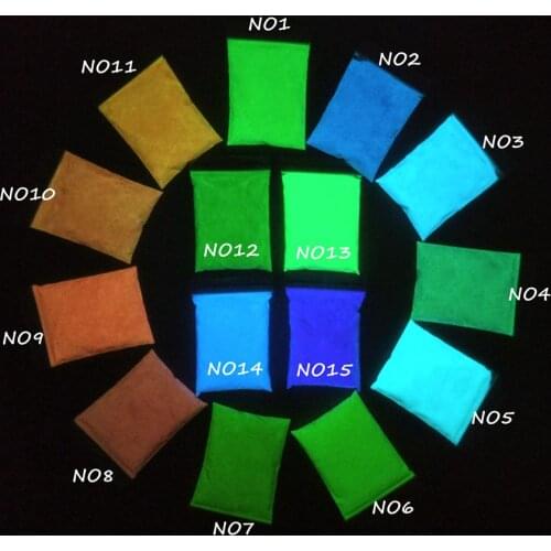 Luminous powder,15 Colors Glow in dark Nail Glitter Pigment,Fluorescent glitter for nail art,Bright Pigment powder
