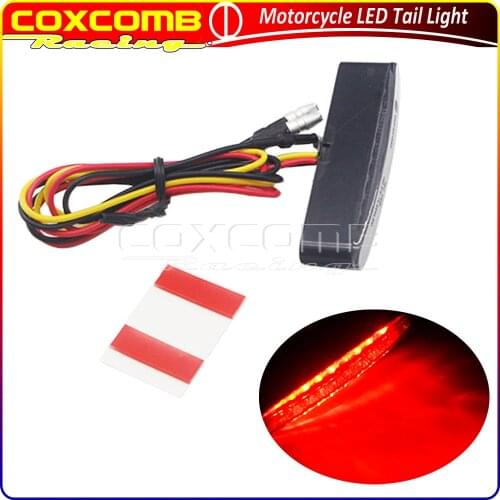 Universal Motorcycle Rear Warning Brake Stop Taillights 12V LED Clearance Lamp For Honda SUZUKI Street Sport Bike ATV Quad