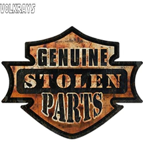 Volkrays Funny Car Sticker Genuine Stolen Parts Rusted Decals Waterproof Automobile Motorcycles Accessories Vinyl,13cm*10cm