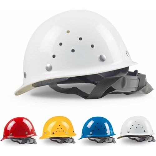 Steel Nail Safety Hat Thicken FRP Material Anti Smashing Construction Site Labor Protective Breathable Adjustable Safety Hat