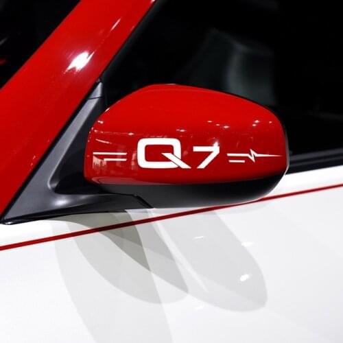 1 Pair SPORTS MIND Vinyl Car Styling For Audi Q7 Exterior Accessories Rear view Mirror Car Sticker Decal