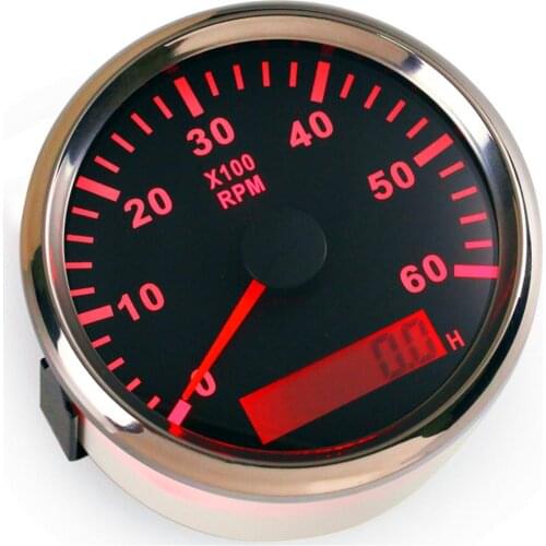 1pc 85mm Tachometers 0-6000RPM Revolution Meters with Backlight for Auto Ships Agricultural Machinery Construction Machinery