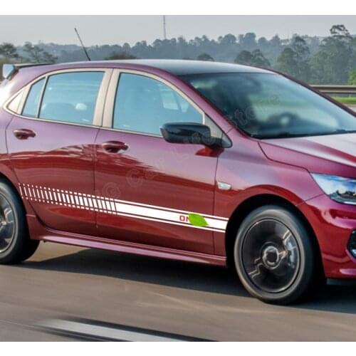 2pcs Car Decoration Vinyl Decals for Chevrolet Onix Racing Sports Long Stripe Sticker Car Tuning Accessories