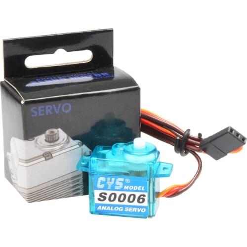 2pcs CYS-S0006 6g 21.5x11.8x22.7mm Plastic Gear Micro Servo For RC Plane Boat Car