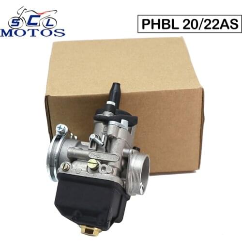 Sclmotos- PHBL 20AS R2706/ 22AS R2707 2 Stroke Motorcycle Carburetor Carb 50-150CC for Piaggio Vespa for Honda for Yamaha Race