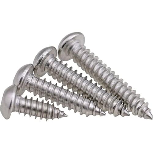 30/50Pcs 304 Stainless Steel Hexagon Socket Button Head Self-tapping Screws M3 M4 Round Head Hex Screws