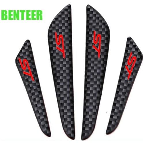 4pcs ST STLine Car Door Sticker For Ford Fiesta Mondeo Fusion Escape Edge Ecosport Kuga