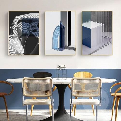 Frameless Sparkling Modern Abstract Color Block Decorative Painting Living Room Sofa Mural Dining Room Bedroom Hanging Painting