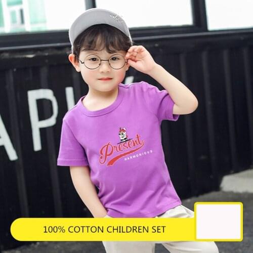 Brand 100% Cotton Baby Boy Girls Sets Leisure Cartoon Sports Boy T-shirt + Shorts Sets Toddler Clothing Baby Boy Clothes 2-10y