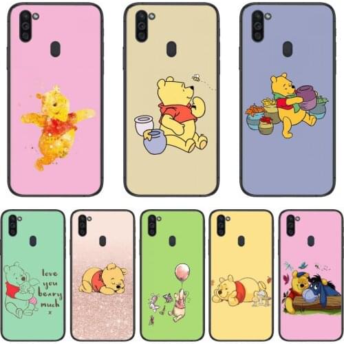 Disney Winnie Bear Mobile Phone Case Hull For Samsung Galaxy M 10 20 21 31 30 60S 31S Black Shell Art Cell Cover TPU