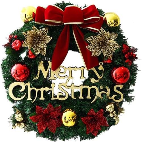 30cm Simulation Christmas Wreath Christmas Decoration Wreath Window Door Hanging Decoration Christmas Scene Layout Props