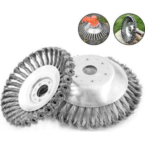 New 6/8 Inches Steel Wire Trimmer Head for Grass Lawn Mover Brushcutter Weeding Dust Remover Wheel Plate Garden Power Parts Tool